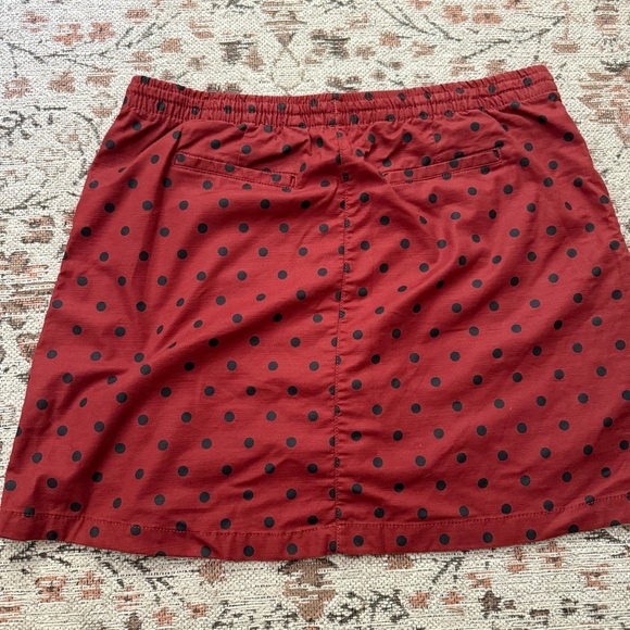 Lands End Womens Skort Red Black Polka Dot Pull On Pockets Built In Shorts 16 - Picture 4 of 10